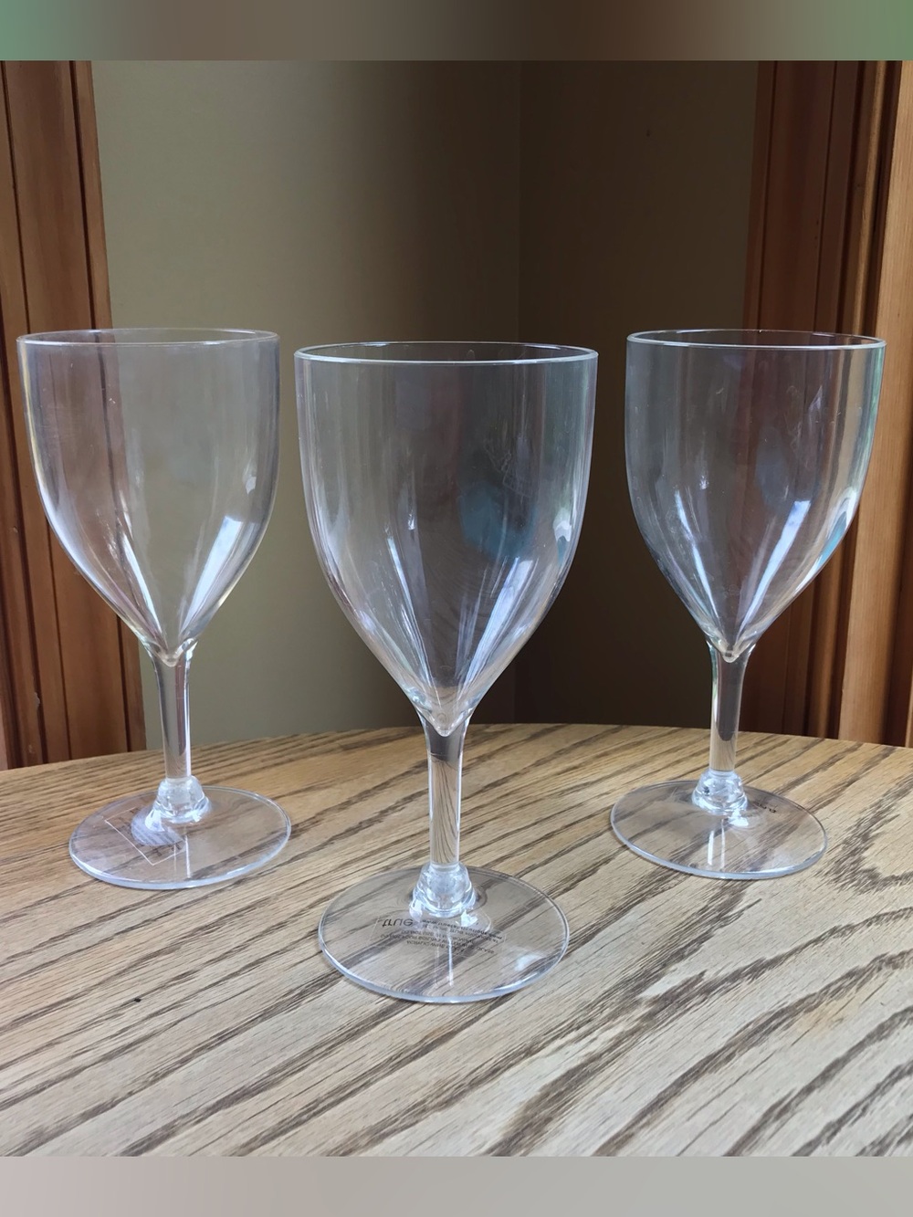 Acrylic Wine Glasses - Set of 3